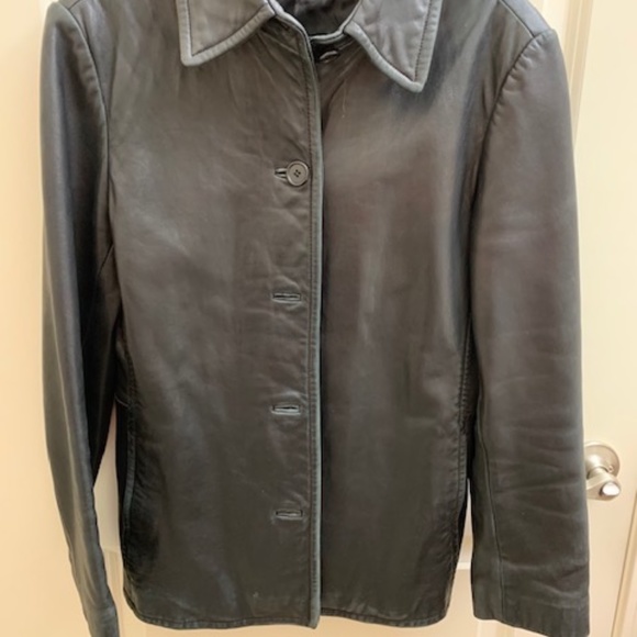 Liz Claiborne Black Leather Jacket - Picture 1 of 6